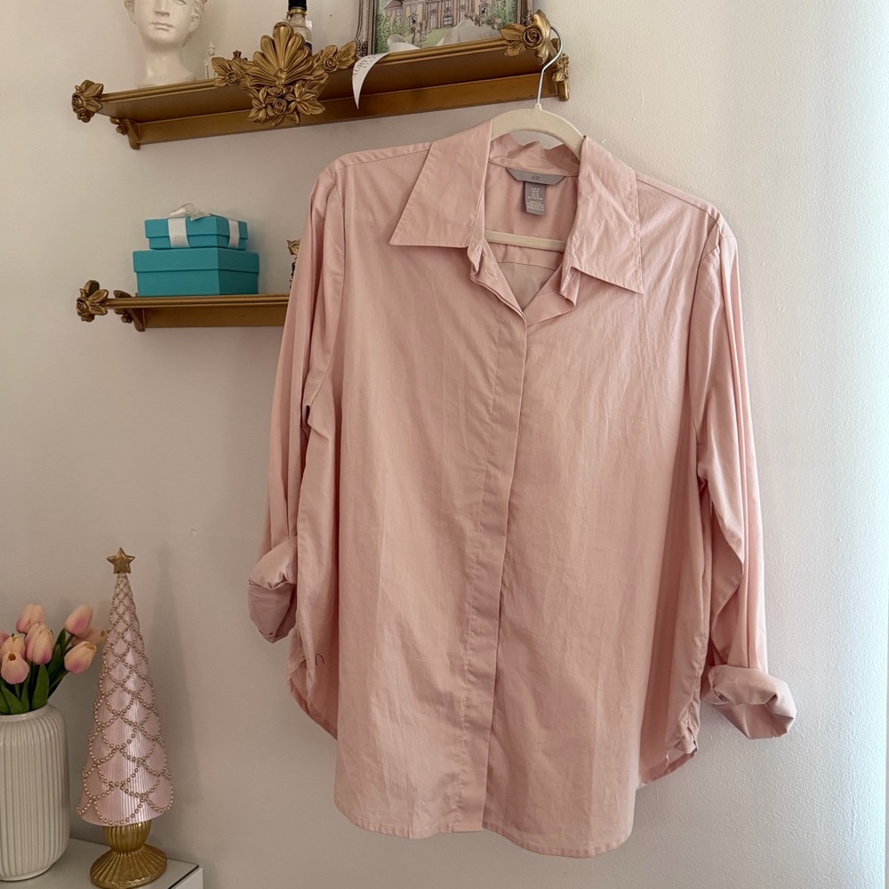 H&M Pink Button-Up Shirt